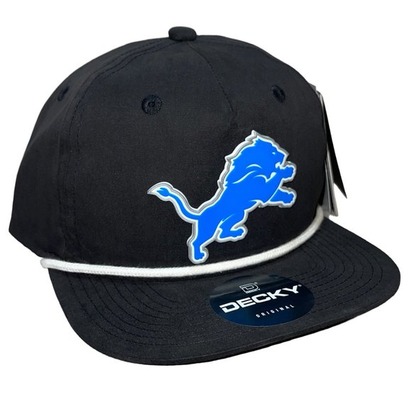 Detroit Lions 3D Classic Rope Hat- Black/ White - Picture 3 of 4
